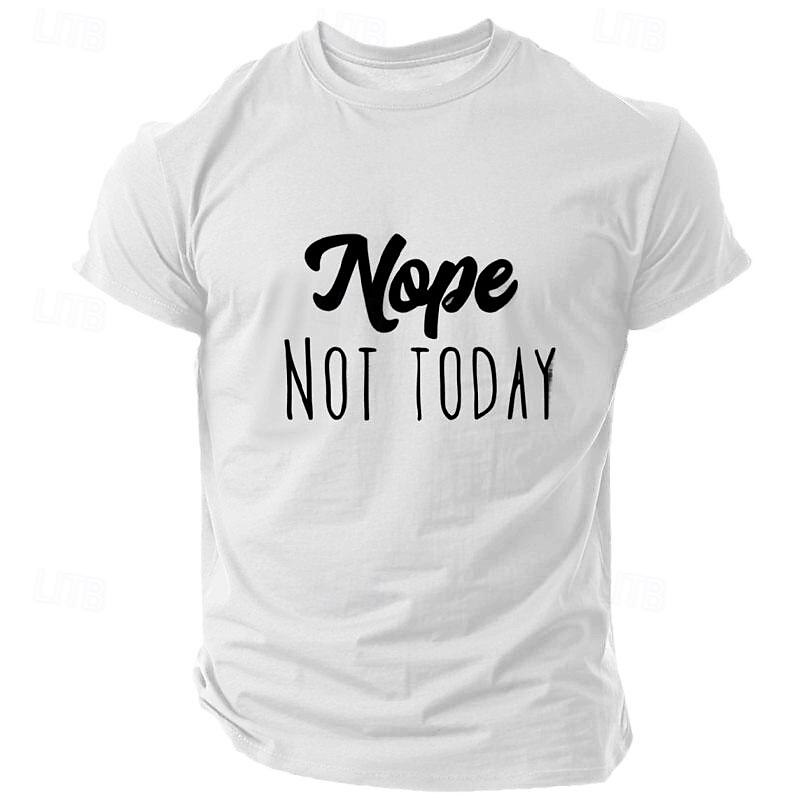 Men's Short Sleeve T-Shirt - Funny Sarcastic 'Nope Not Today' Lifestyle Graphic Tee4