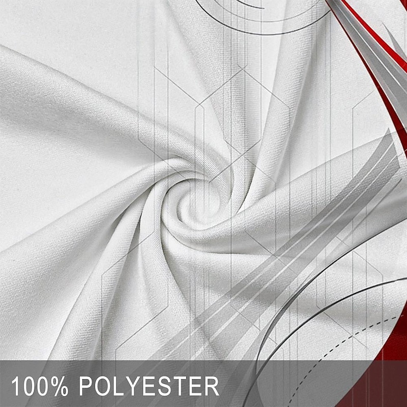 Men's Geometric Zip Polo Shirts Golf Shirt Short Sleeve Polo Shirts Collared Shirts Business Casual Vacation Wear Formal Wear Festival Wear 3D Print Quarter Zip Polo Summer Spring Red3