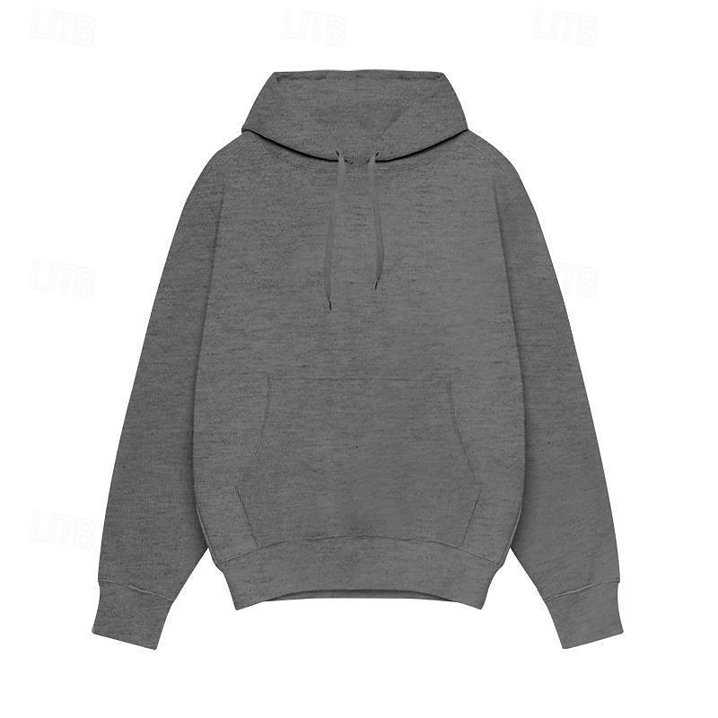 Men's Hoodie Black White Pink Light Grey Dark Gray Hooded Plain Pocket Sports & Outdoor Daily Holiday Streetwear Basic Casual Spring &  Fall Clothing Apparel Hoodies Sweatshirts4
