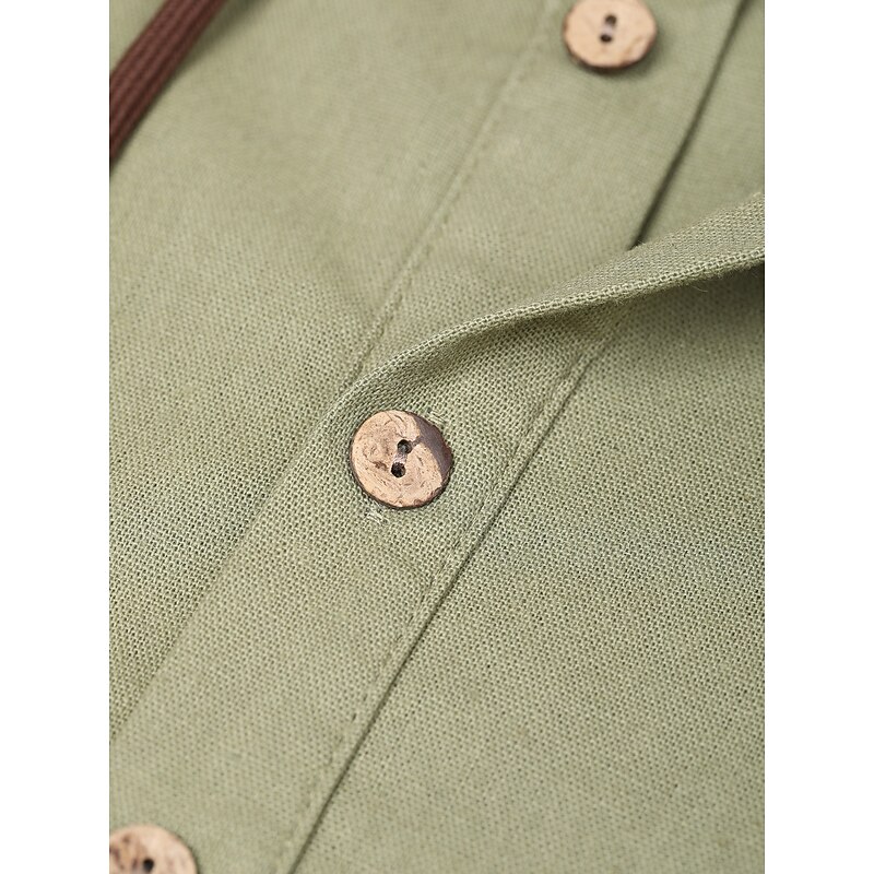 Men's Shirt Summer Shirt Beach Shirt Hooded Shirt Plain Vacation Curise Black White Green Light Blue Short Sleeve Hooded Summer Spring Clothing Apparel Hooded3