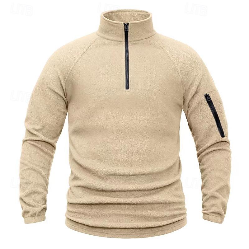 Men's Hiking Fleece Jacket Winter Outdoor Soft Comfortable Warm Fleece Jackets Warm Tactical Jacket Sport Fleece Hooded Jacket Climbing Camping / Hiking / Caving Traveling Dark Grey Black Army Green2