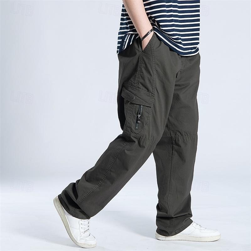 Men's Cargo Pants Tactical Pants Trousers Drawstring Elastic Waist Multi Pocket Plain Wearable Outdoor Daily Camping & Hiking Fashion Classic Black Yellow4