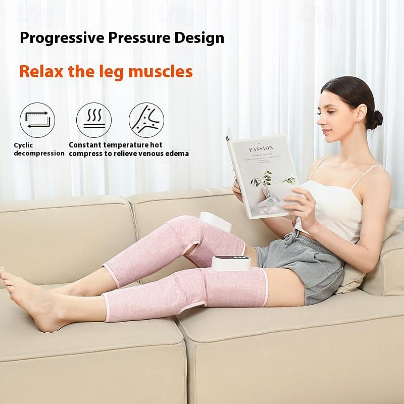 1pc Cordless Leg Massager with Heat - Air Compression for Foot CalfThigh & Knee Relief - Ideal Gift for Parents on Mothers Day & FathersDay3
