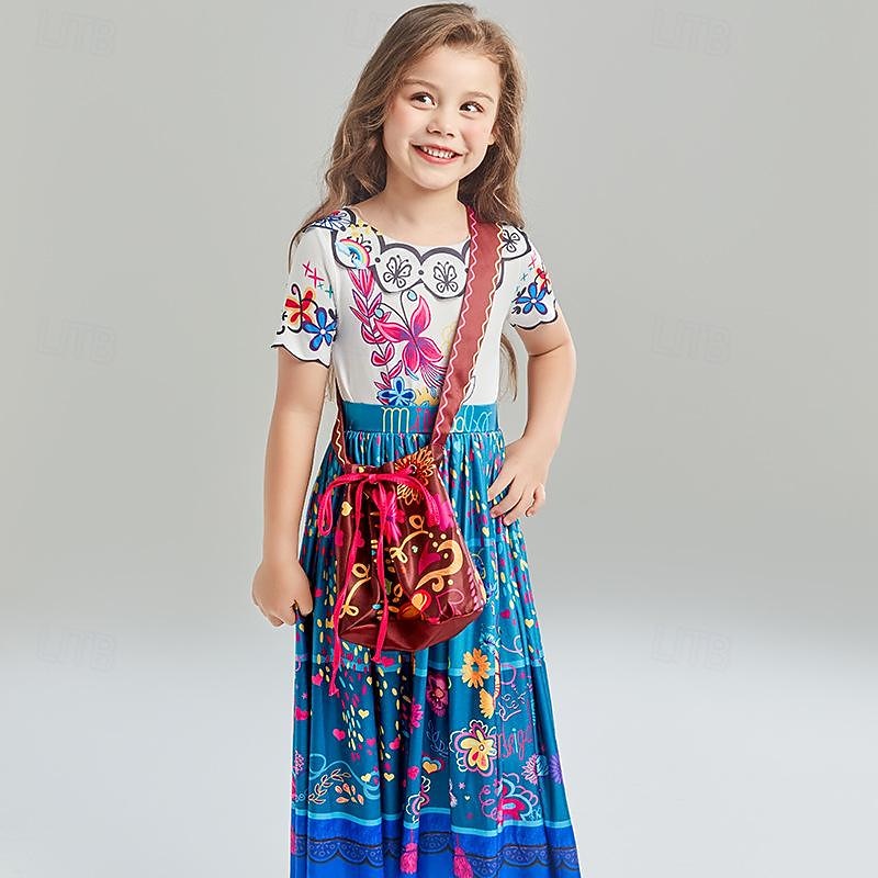 Encanto Fairy Tale Princess Mirabel Madrigal Outfits Theme Party Costume Movie Cosplay for Girls' Kids Carnival Dailywear4