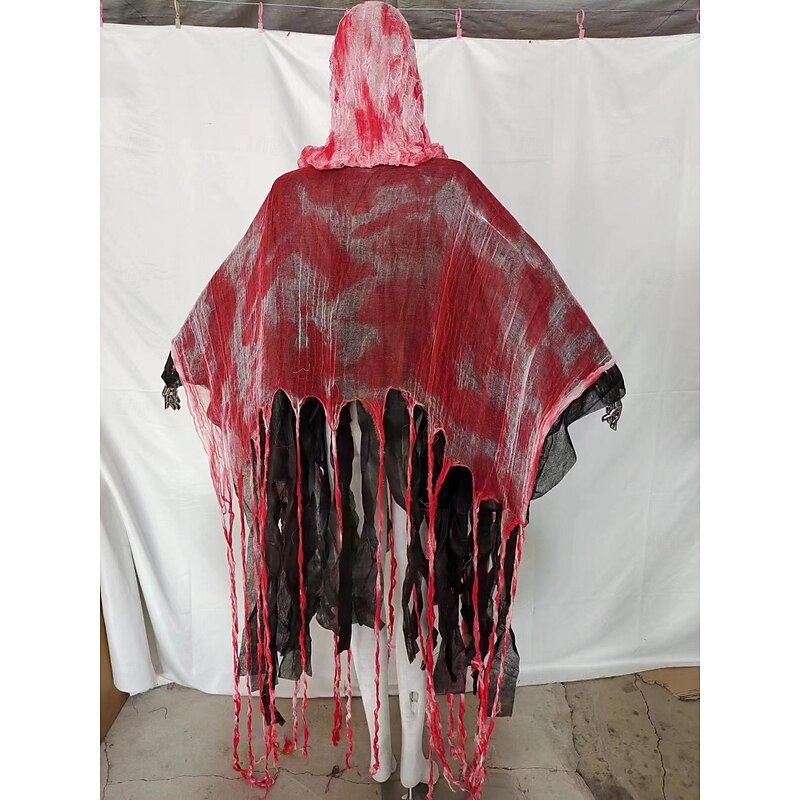 Ghost Grim Reaper Halloween Cosplay Costume Party Costume Hooded Cloak Outfits Scary Costume Adults' Men's Women's Masquerade Mardi Gras Performance Party Halloween Easy Halloween Costumes Dress Up3