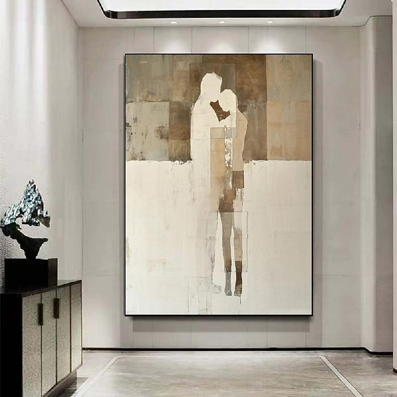 Oil painting handmade Abstract Woman Figure Canvas paintings wall Art Modern Geometric Oil Painting on Canvas Large Minimalist paintings Wall Art paintings for Living Room Bedroom Decor3