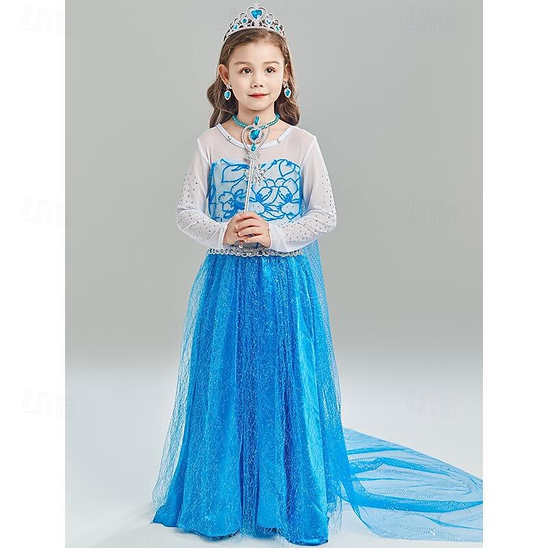 Frozen Fairy Tale Princess Elsa Outfits Flower Girl Dress Theme Party Costume Cosplay Movie Cosplay for Girls' Kids Carnival Children's Day2
