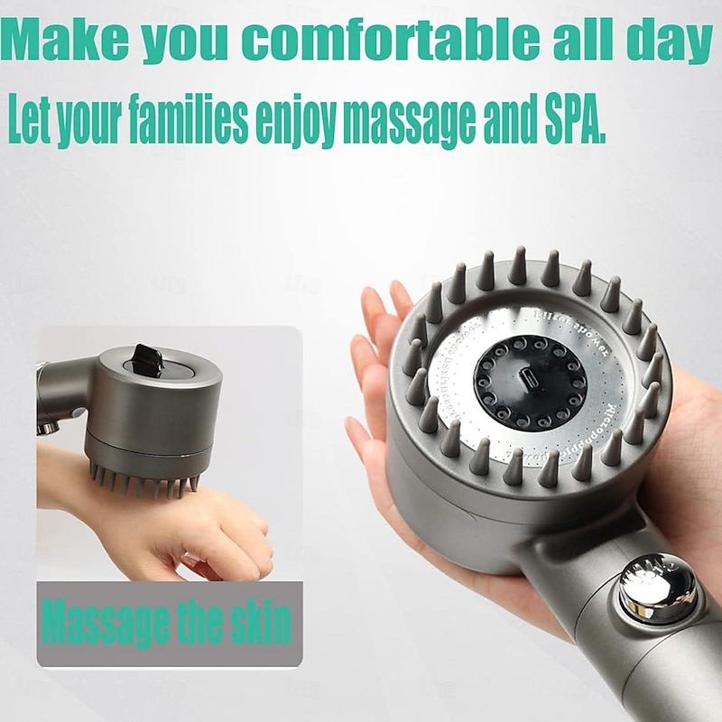 High-Pressure Handheld Shower Head Set - Includes Hose and Holder - Water-Saving Showerhead for Home Use - Perfect for Bathroom Upgrades2