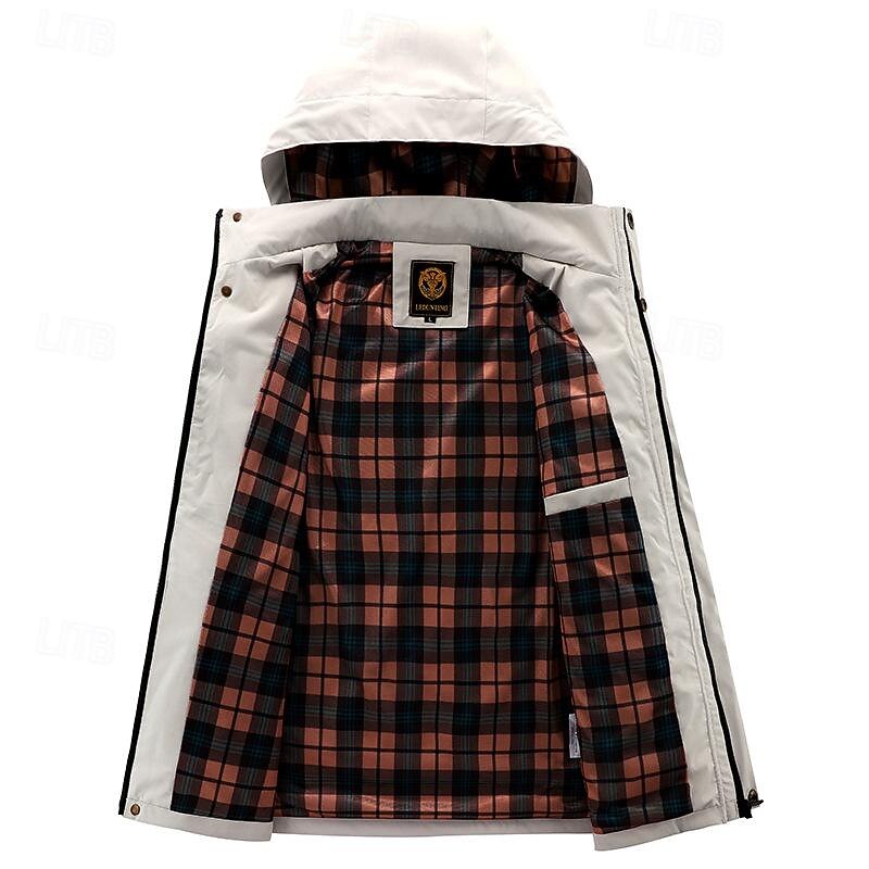 Men's Softshell Jacket Hiking Jacket Rain Jacket Outdoor Windproof Water Resistant Windbreaker Jacket Traveling Wine Red Black White Army Green4