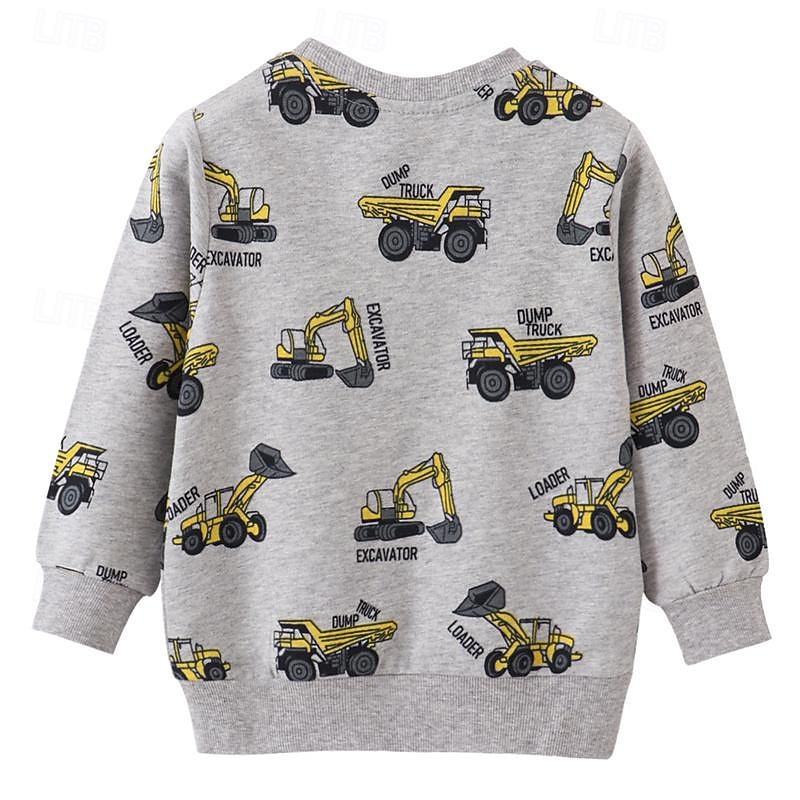 Boys 3D Cartoon Sweatshirt Long Sleeve Spring Fall Fashion Basic Little Kids(4-7ys) 4-7 Years Crew Neck Outdoor Casual Daily Regular Fit2