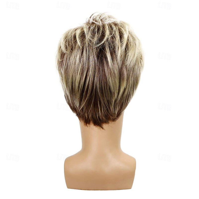 80s Mens Wig Blonde Short Wig Synthetic Cosplay Costume Halloween Wigs for Fancy Dress2