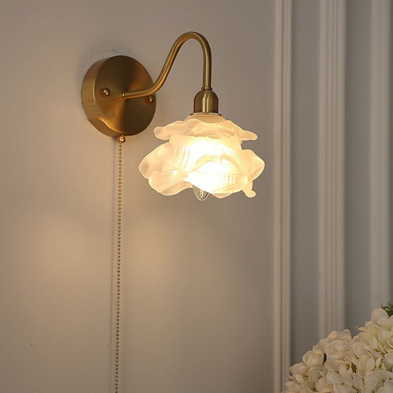 LED Indoor Wall Lights Warm White E14 Modern Glass Modern Home Lighting Metal Wall Lamp Sconce for Bedroom Dining Room 85-265V