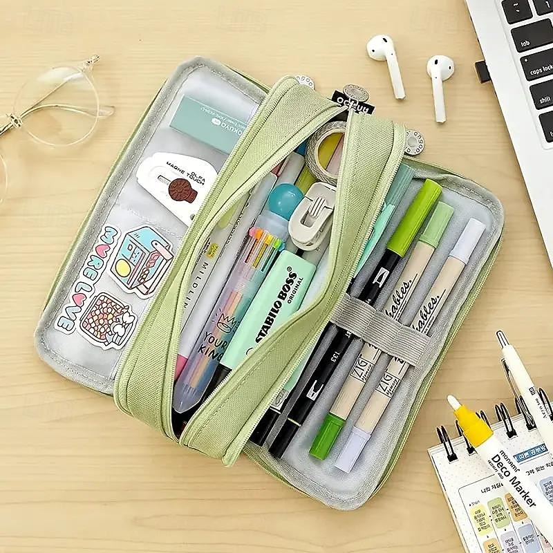 Simple Large Capacity Pencil Case Pencil Case Multi-functional Pencil Case for Middle School Students and High School Students3