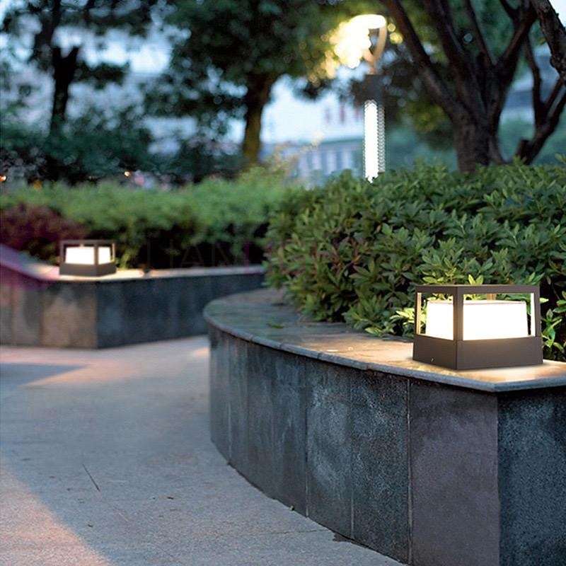 Outdoor Entryway Traditional Landscape Lighting, Personality Column Head Lamp, Front Door Exterior Post Lantern, Lawn Outdoor Post Lights Fixture, Decoration Waterproof Pillar Lamp3