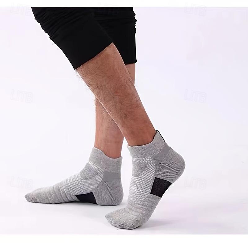Men's 4 Pairs Multi Packs Socks Running Socks Casual Socks Black White Color Plain Vacation Sports & Outdoor Daily Basic Medium Spring Fall Fashion Casual2