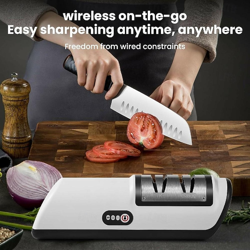 Knife Sharpener Professional 2-Stage Electric Knife Sharpener Quick Sharpening and Polishing Function for Kitchen Knives2