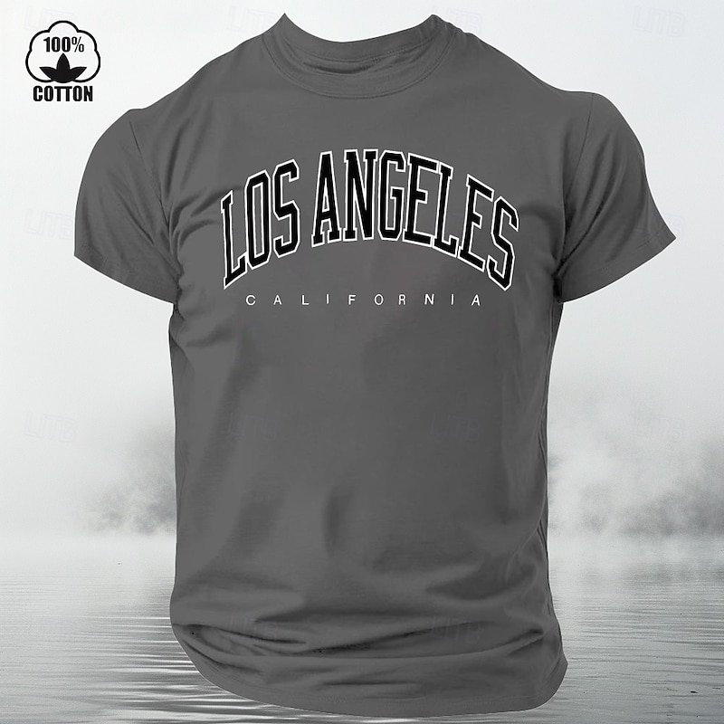 Men's Los Angeles California Graphic T-Shirt - 100% Cotton Short Sleeve2
