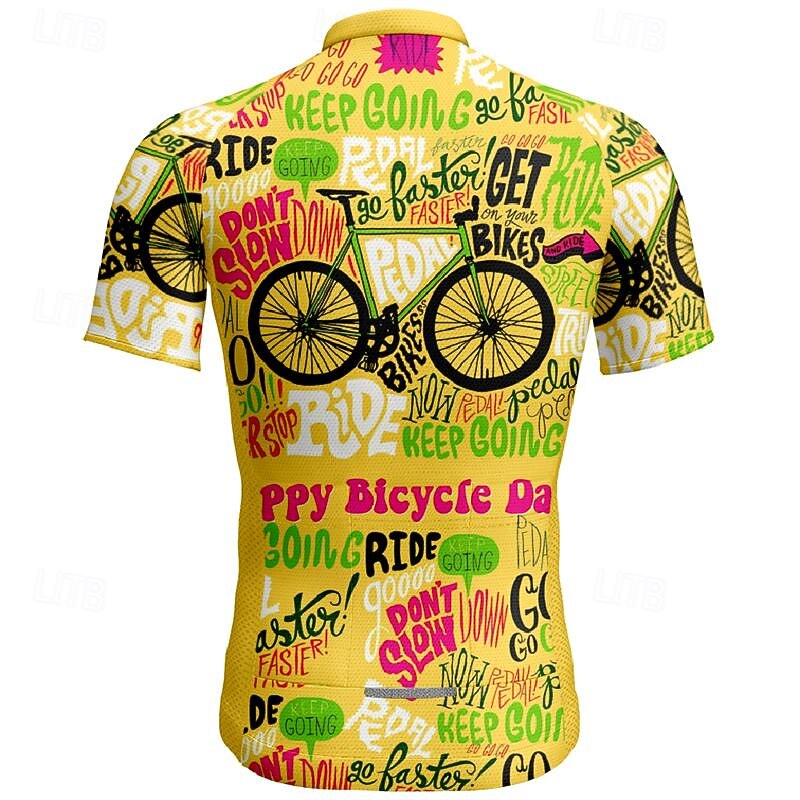Women's Cycling Jersey Letter & Number Short Sleeve Bike Tee Tshirt Jersey Top with 3 Rear Pockets Mountain Bike MTB Quick Dry Breathable Sports White Yellow Green Clothing Apparel4