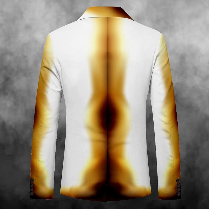 Men's Gradient Dark Long Sleeve Turndown Business Casual Party Evening Wear Daily Buttons Print Multi Pocket2