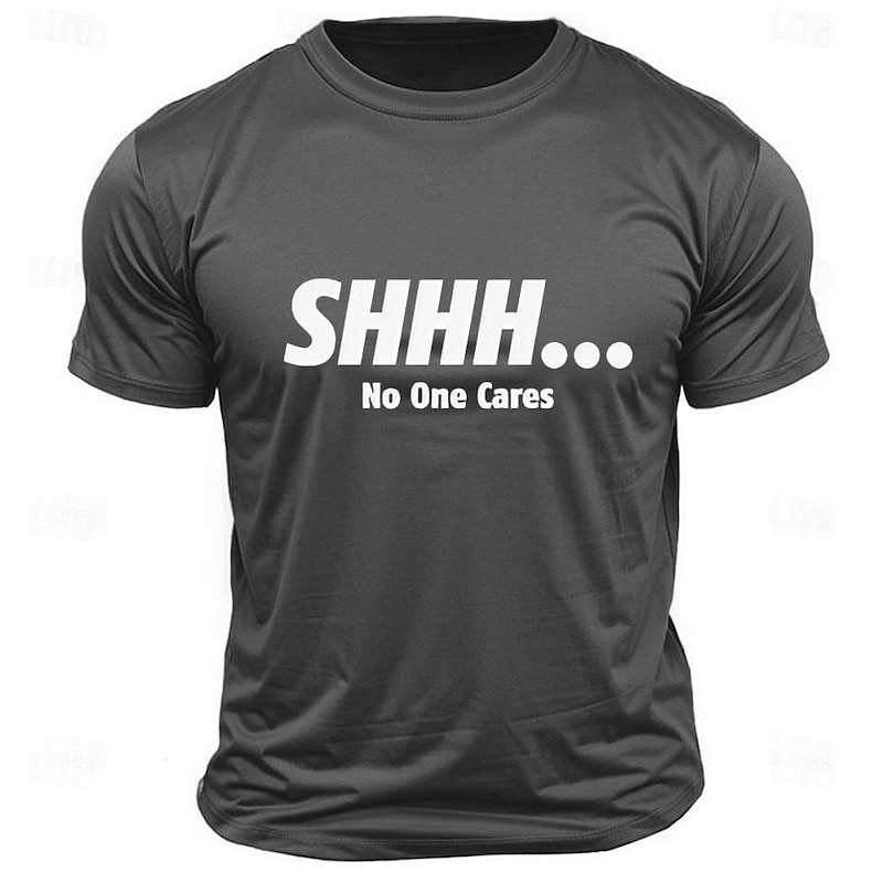 Men's Funny Letter Print T shirt Tee Top Short Sleeve T shirt Crew Neck Shirt Sports Classic Casual Street Sports Outdoor Black White Army Green Summer Spring Clothing Apparel S M L XL XXL3