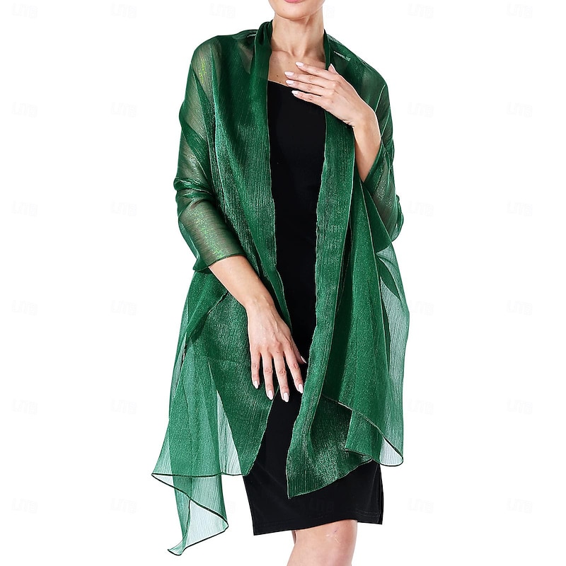 Ladiery Sheer Crepe Shawls and Wraps for Formal Evening Party,Women Soft Shimmer Light-weight Travel Festival Shawl3