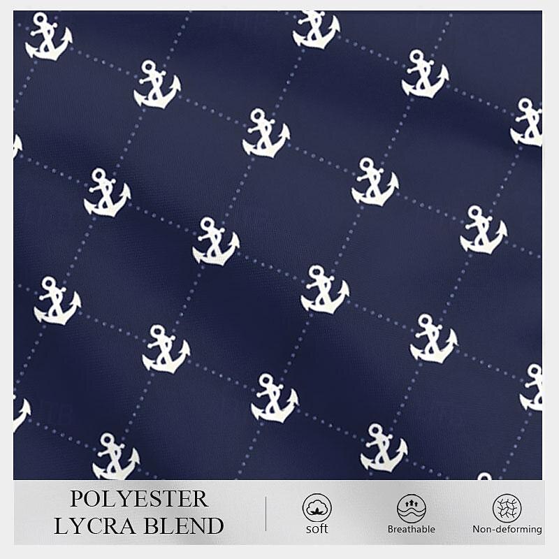 Men's Anchor Swim Trunks Swim Shorts Board Shorts Mid Waist Fashion Designer Athletic Surfing Leisure Sports Holiday Drawstring Pocket Elastic Waist Designer Clothing Apparel3