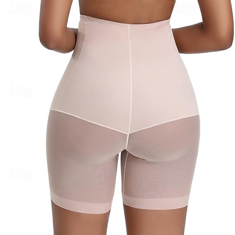 Women's Short Leggings Mesh Butt Lift High Waist Gym Workout Shorts Solid Color Black Beige Sports Activewear Stretchy Slim3