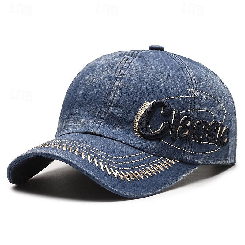 Men's Baseball Cap Sun Hat Trucker Hat Black Blue Cotton Embroidered Fashion Casual Street Daily Letter Adjustable Sunscreen Breathable3