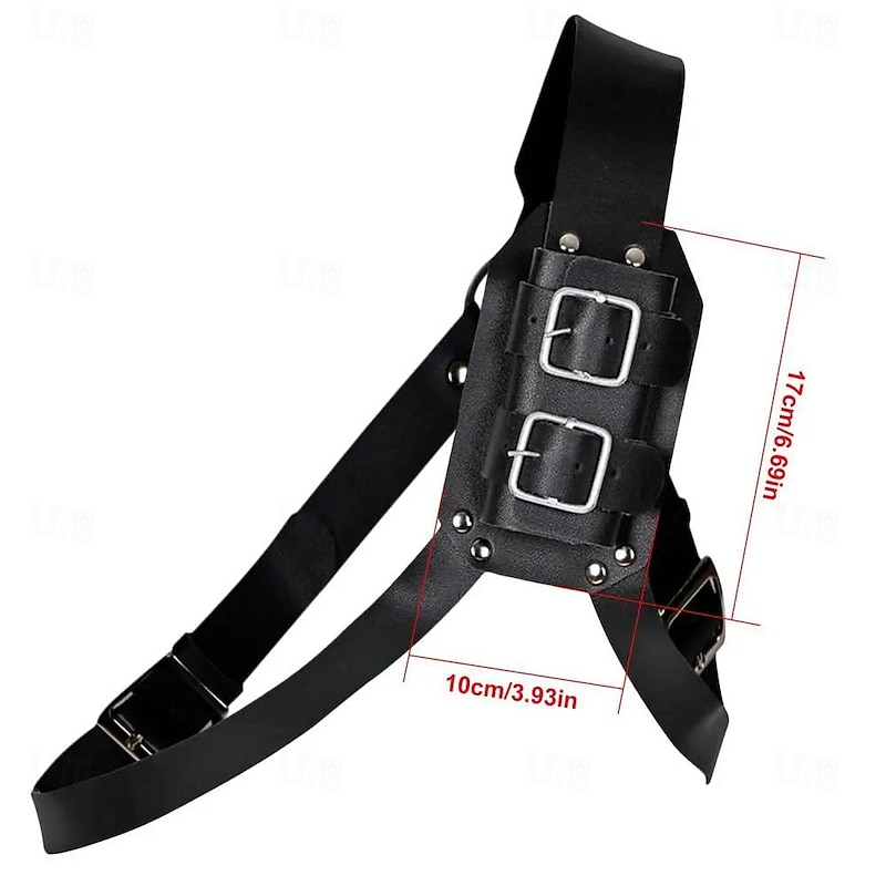 Punk & Gothic Medieval Renaissance Outfits Warrior Fancy Dress Men's Women's Unisex Pirate Halloween Masquerade Performance Masquerade Adults' Sscabbard All Seasons3