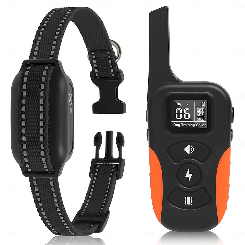 3300ft Range Remote Dog Training Collar Anti Bark Collar 3 Modes Beep(9 Tone) and Vibration Shock  Waterproof & Rechargeable for Small Medium Large Dogs
