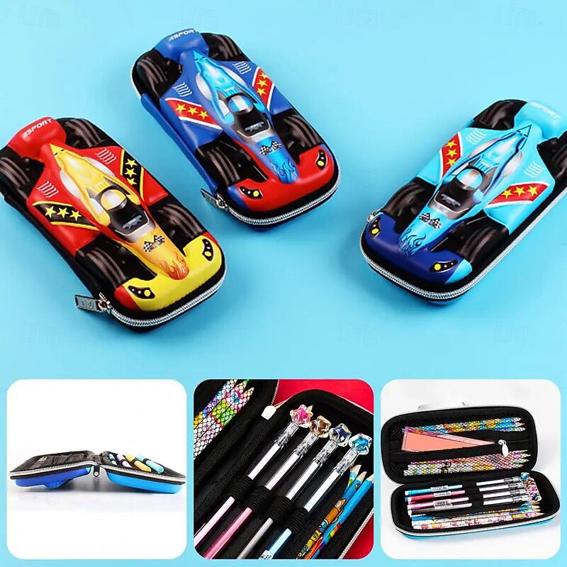 Pencil Case Primary School  3D Sports Car Design Pencil Bag Large Capacity Creative Pencil Case