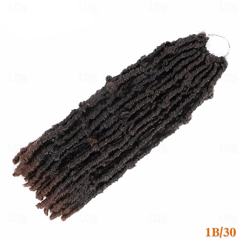 Top Girl Faux Locs 14'' Soft Natural Long Synthetic Pre-Looped Butterfly Locs Crochet Braids Hair Extension For Black Women3