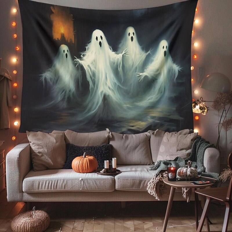 Halloween Decorations Ghost Field Hanging Tapestry Wall Art Large Tapestry Mural Decor Photograph Backdrop Blanket Curtain Home Bedroom Living Room4
