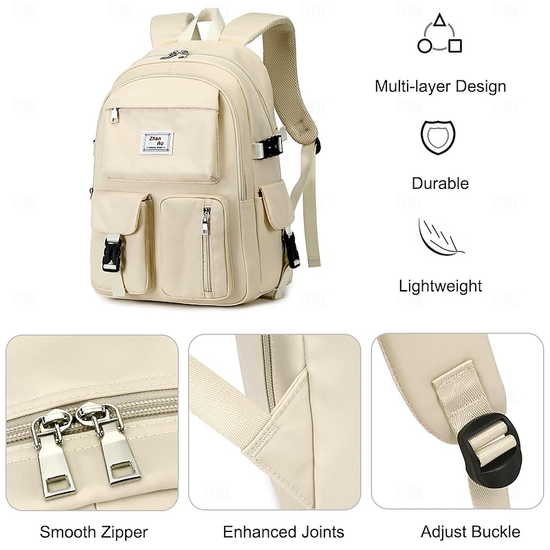 Waterproof Oxford Fabric Backpack for School and Travel - Stylish Multi-pocket Design, Perfect for Students, Back to School3