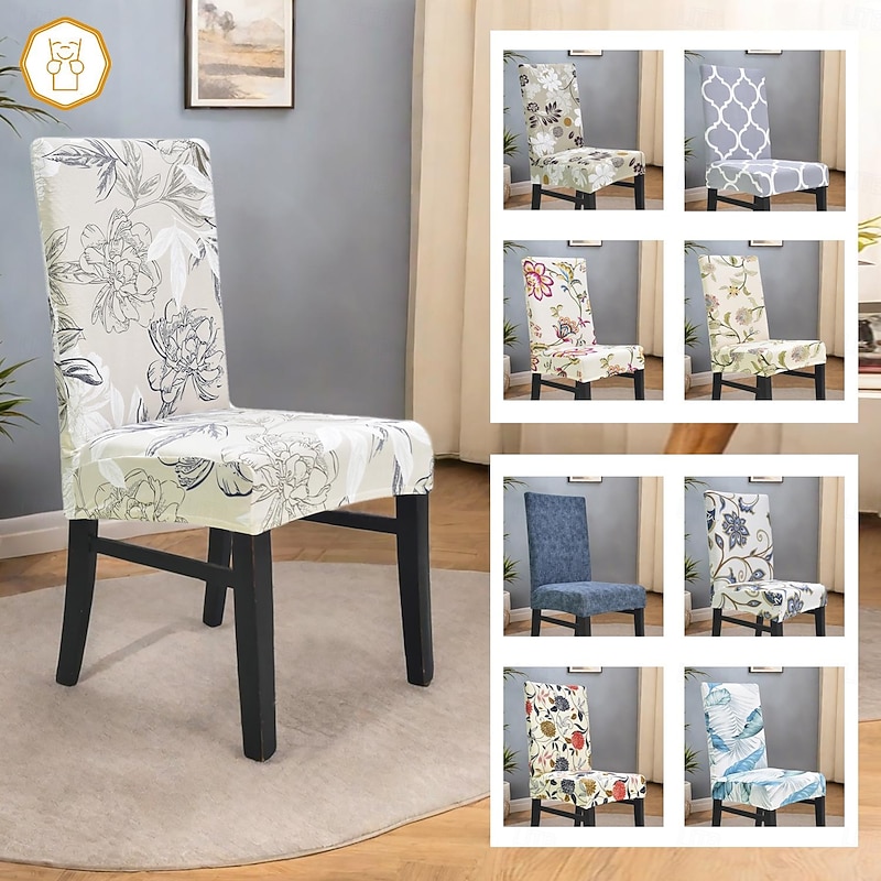 Waterproof Dining Chair Cover High Back Dining Chair Cover Durable and Protective Design Resists Spills and Stains Soft and Comfortable Fabric Perfect for Home and Restaurant4