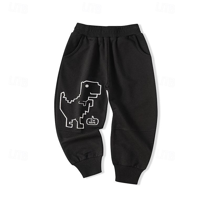 Boys 3D Cartoon Dinosaur Pants Sweatpants Spring Fall Active Basic Kids 4 years+ Outdoor Sport Casual Regular Fit2
