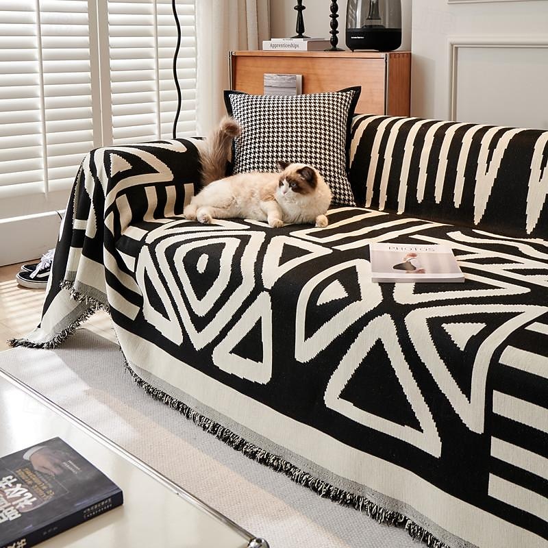 Water Resistant Boho Couch Cover, Soft Chenille Couch Cover for Dogs Washable, Couch Covers for 3 Cushion Couch Sofa Pet Friendly, Thick, Dirt Resistant4