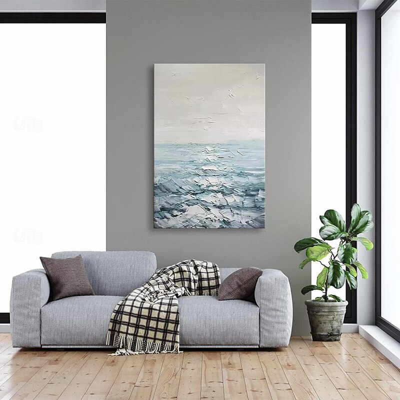Handmade Oil Painting Canvas Wall Art Decoration Abstract Ocean Sea Wave Landscape for Home Decor Rolled Frameless Unstretched Painting2