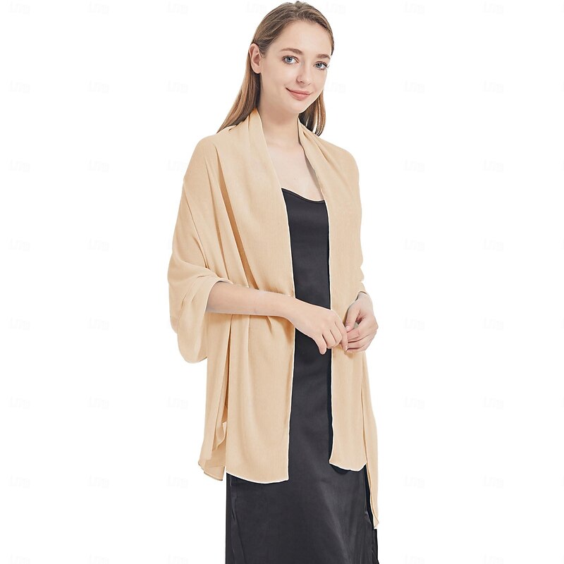 Chiffon Shawl and Scarf -Women's Lightweight Shawls and Wraps for Evening Dresses Wedding4
