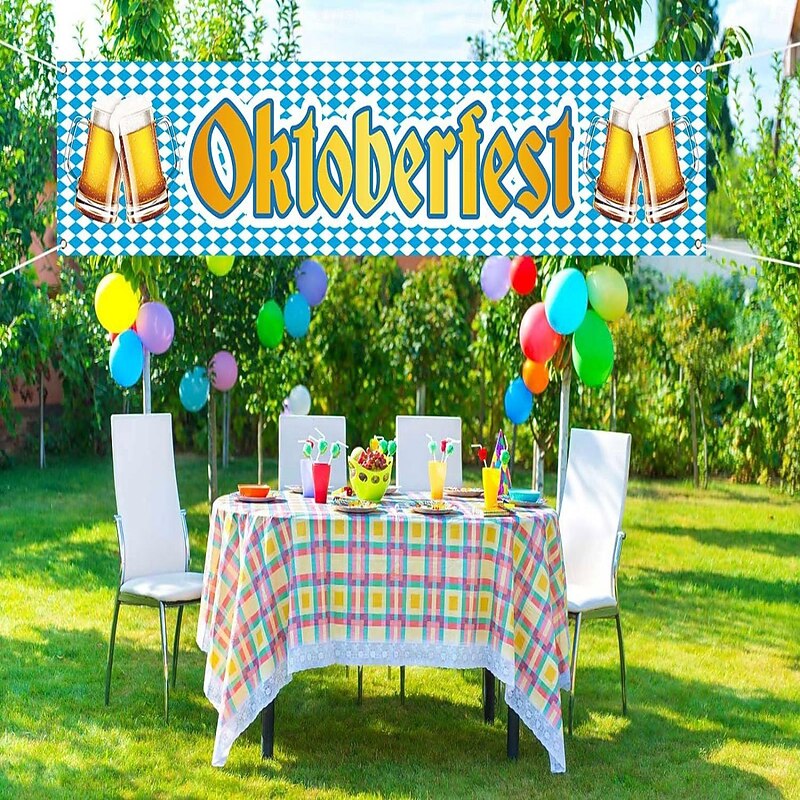 German Oktoberfest 2025 Outdoor Banner Background Holiday Party Decoration Scene Decoration Hanging Flag3