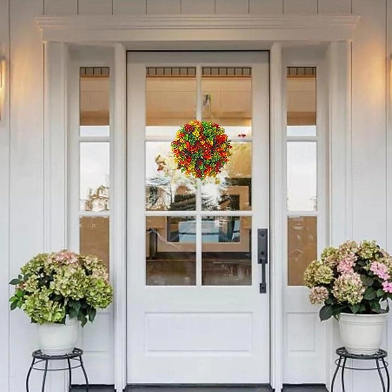 Fall Eucalyptus Farmhouse Wreath,Artificial Door Wreath, Front Door Decoration, Autumn Decoration Wreath, Autumn Decoration, Wall Wreath, Artificial Plants3