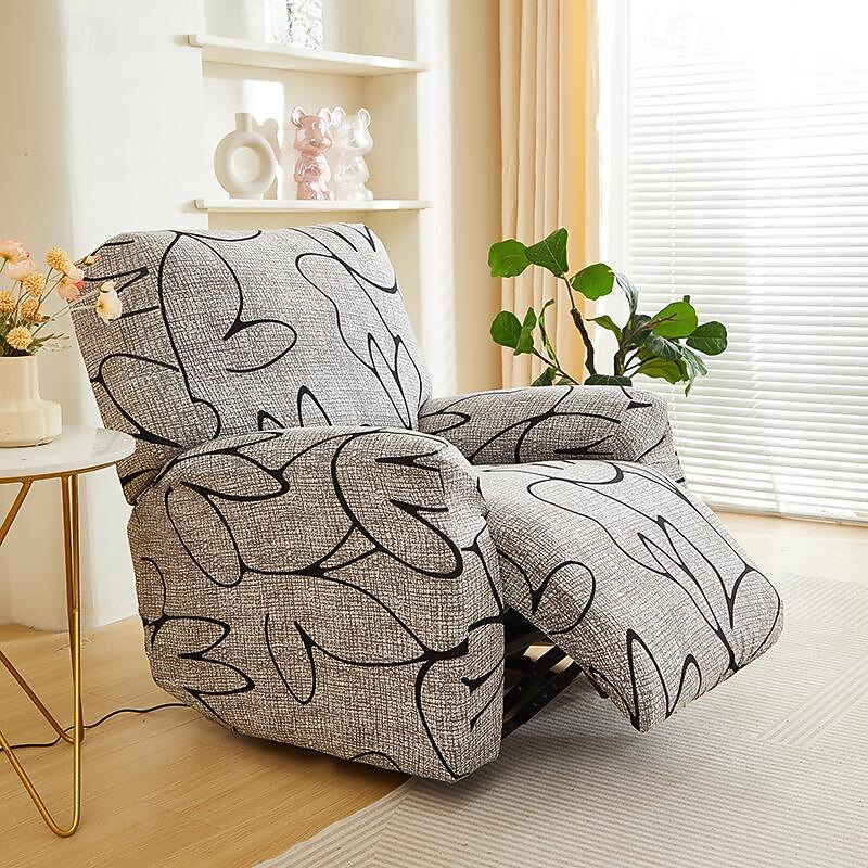 Stretch Chivas Milk Silk Recliner Covers Dust-proof Non-slip Printed Stretch Sofa Cover