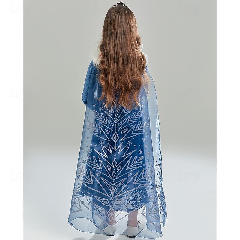 Frozen Fairy Tale Princess Elsa Anna Flower Girl Dress Theme Party Costume Tulle Dresses Movie Cosplay for Girls' Kids Carnival Performance Party / Evening4