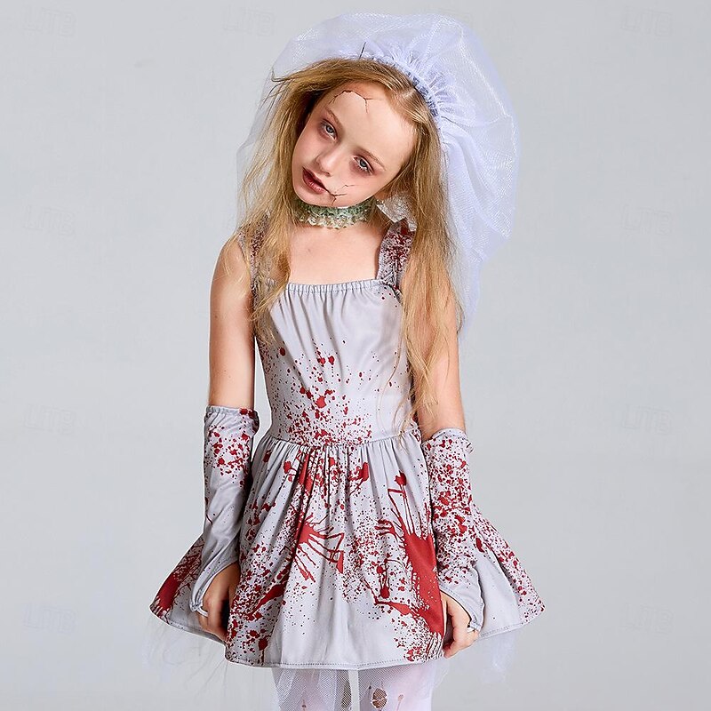 Ghost Halloween Cosplay Costume Party Costume Masquerade Outfits Cosplay Kid's Adults' Women's Girls' Halloween Carnival Masquerade Performance Party Halloween Easy Halloween Costumes Dress Up4