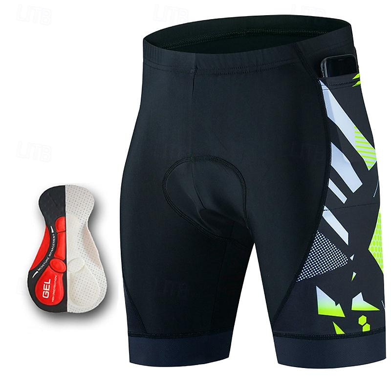 Men's Cycling Shorts Bike Shorts Cycling Padded Shorts Solid Color Bike Shorts Padded Shorts / Chamois with 3 Rear Pockets Quick Dry Comfortable Breathable Sports Black White Yellow Clothing Apparel3
