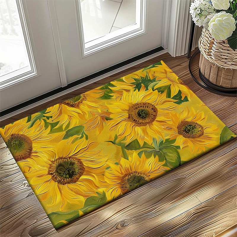Autumn Sunflowers Doormat Kitchen Mat Floor Mat Non-Slip Area Rug Oil Proof Rug Indoor Outdoor Mat Bedroom Decor Bathroom Mat Entrance Rug3