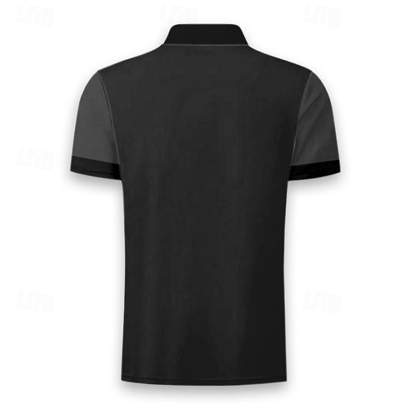 Men's Dragon Polo Shirts Golf Shirt Short Sleeve Polo Shirts Collared Shirts Funny Streetwear Vacation Wear Party Outfits Buttons 3D Print Summer Spring Black2