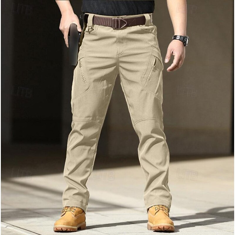 Men's Cargo Pants Trousers Multi Pocket Plain Wearable Outdoor Casual Daily Fashion Classic Black Army Green