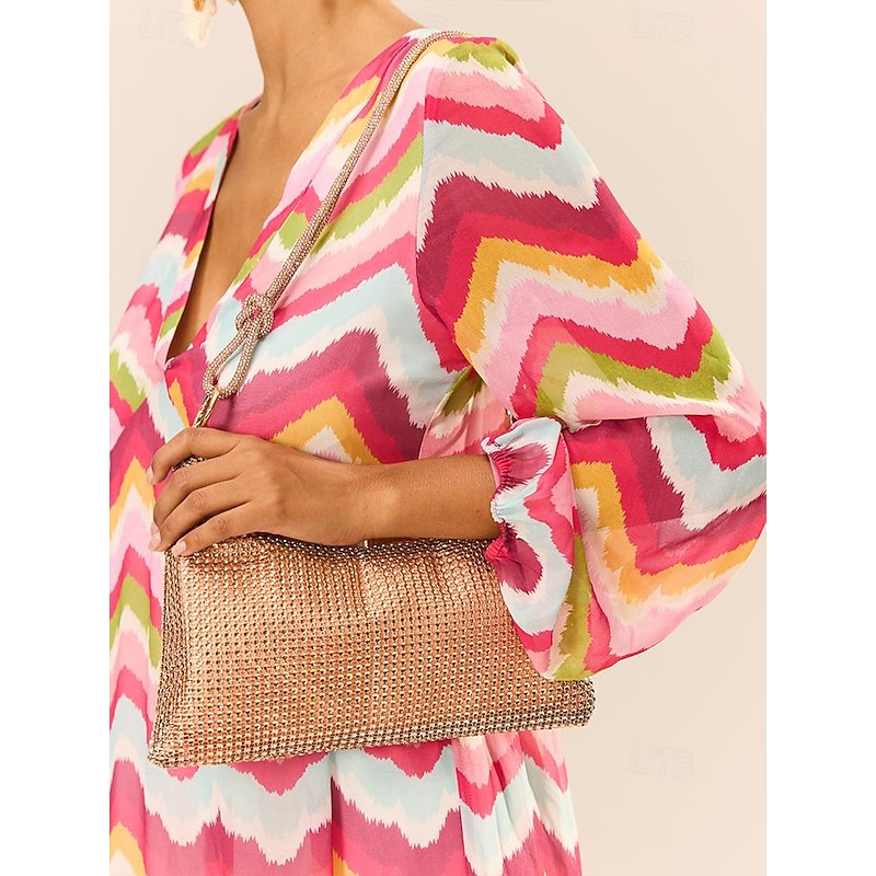 Women's Rhinestone Shoulder Bag – Elegant Evening Handbag with Long Strap – Sparkling Design, Perfect for Parties and Formal Events4