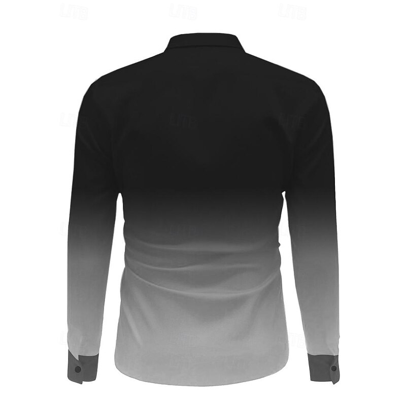 Men's Shirt Satin Shirt Dress Shirt Button Up Shirt Formal Black Blue Long Sleeve Turndown Summer Spring Clothing Apparel Buttons2